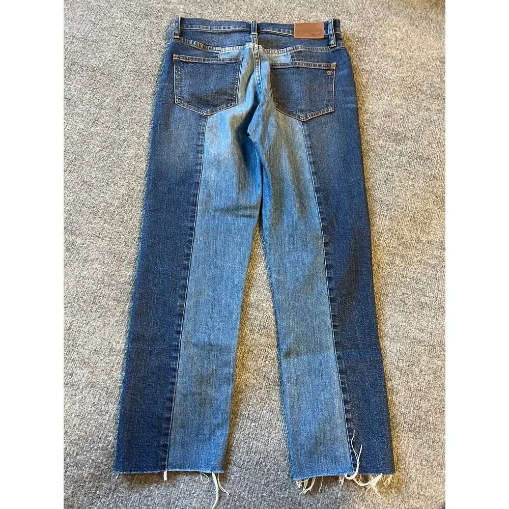 Madewell Cruiser Straight Crop Jeans Two-Tone Denim Size 25 NWOT - Picture 4 of 11